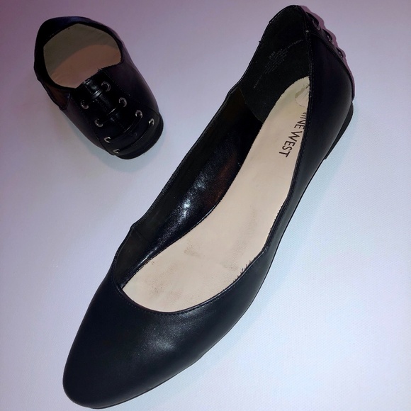 nine west black ballet flats